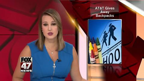 AT&T Volunteers Stuff Backpacks For Students Heading Back to Cascades Elementary In Jackson