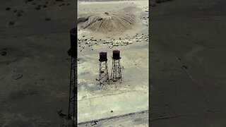 Drone Flight over Death Valley Junction Water Towers | 🚁Aerial Views #deathvalley #adventures