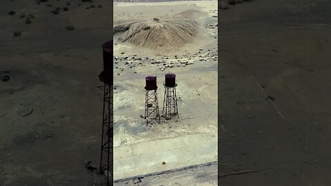Drone Flight over Death Valley Junction Water Towers | 🚁Aerial Views #deathvalley #adventures
