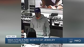 Man steals over eight thousand dollars worth of jewelry in Estero