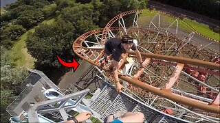 CLIMBING ROLLERCOASTER WHILST IT'S OPEN