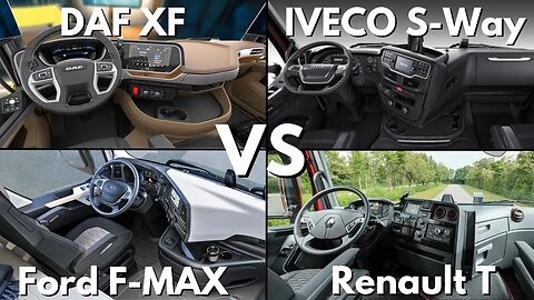 Interior Truck Battle ▶ DAF vs. IVECO vs. Ford vs. Renault
