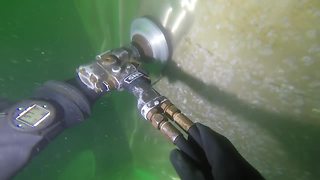 Polishing Oil Products Tanker Propeller Underwater