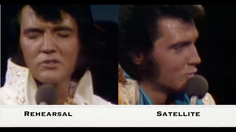 Elvis Presley...."Side by Side" “Love Me” - Aloha Live Satellite vs Rehearsal