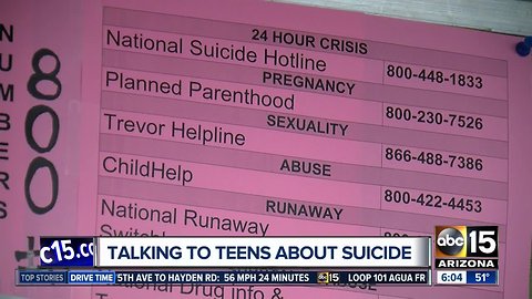 Teen suicide prevention efforts in Arizona