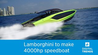 Lamborghini is building a 4,000 horsepower 'pocket yacht.'