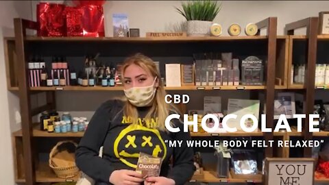 1 Piece of CBD CHOCOLATE each day keeps her RELAXED