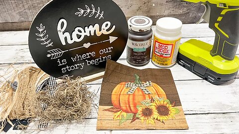 Adorable Pumpkin Shelf Sitter || Napkin Decoupage [ 1 Easy DIY ]