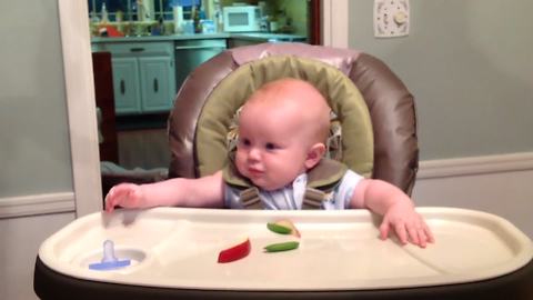 Adorable Baby Boy Gets Both Amused and Scared by Burps