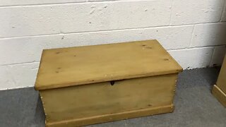 Small Victorian Pine Flat Top Blanket Box (y5209A) @PinefindersCoUk