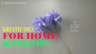 CREATIVE IDEAS FOR HOME DECORATION | CREPE PAPER HYDRANGEA