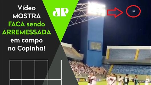 VEJA o EXATO MOMENTO em que a FACA é ARREMESSADA em campo em São Paulo x Palmeiras na Copinha!