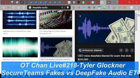 Sunday Live on Secureteam's Audio Fakes vs DeepFakes + Various UAP Debunks ) - OT Chan Live#218