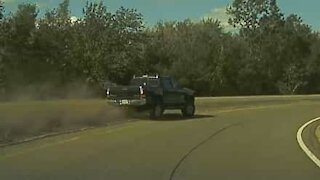 Distracted driver nearly causes accident