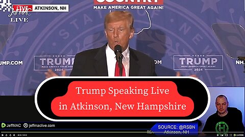 Trump Speaking Live in Atkinson, New Hampshire