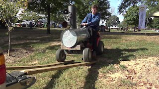 Runaway Lawn Mower Train Nearly Crashes!