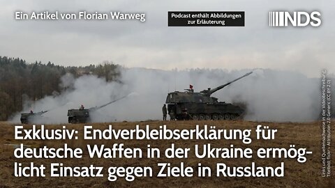 Exklusiv: Endverbleibserklärung für dt. Waffen in Ukraine ermöglicht Einsatz gegen Ziele in Russland