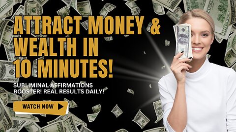 ATTRACT MONEY & WEALTH IN 10 MINUTES! SUBLIMINAL AFFIRMATIONS BOOSTER! REAL RESULTS DAILY!