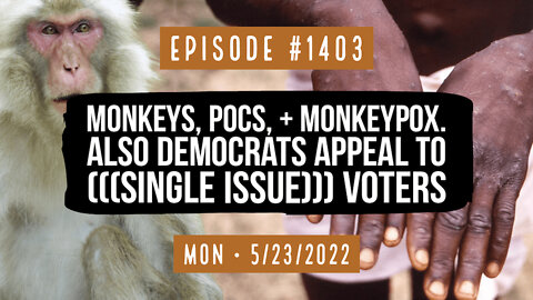 #1403 Monkeys, POCs, & MonkeyPox. Also Democrats Appeal To (((Single Issue))) Voters