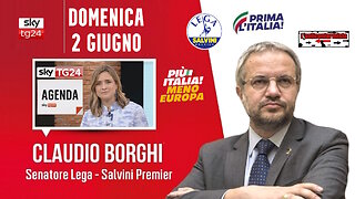 🔴 Interventi del Sen. Claudio Borghi, ospite ad "Agenda" su SkyTg24 (02/06/2024).