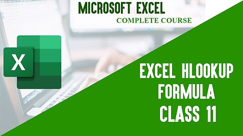 Microsoft Excel Hindi Urdu tutorials How to us H lookup formula in excel - class 11| Technical Buddy