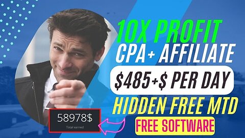 FREE SOFTWARE Earn You $485 Day, Affiliate Marketing, CPA Marketing, Free Traffic, ClickBank