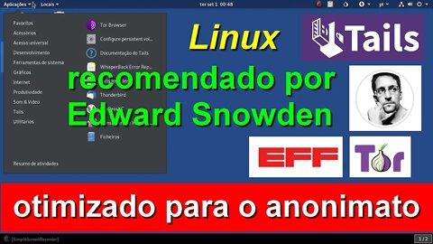 Tails Linux no pendrive sem precisar instalar no Computador. Linux recomendado por Edward Snowden