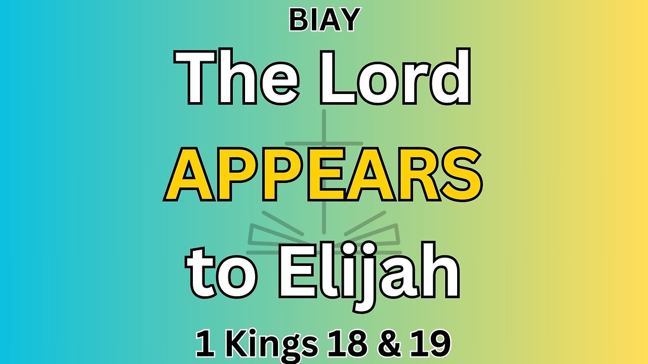 1 kings 18 19 the lord appears to elijah