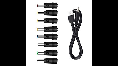 GutReise USB to DC Power Cable,8 Connectors Adapter for HUB Splitter,Mini Fans,DJ Controller, L...