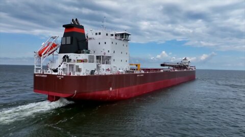 Maiden voyage underway: first U.S. Great Lakes bulk carrier in 40 years