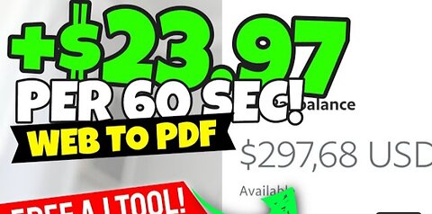 FREE +$23.97 PER Web To PDF Conversion (PER 60 Seconds)