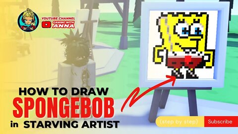 How to draw Spongebob in Starving Artists Roblox
