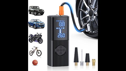 inflator comes with a built-in 20000mA rechargeable battery for power supply,