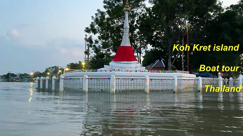 Boat tour Chao Phraya river Koh Kret and Pak Kret in Thailand