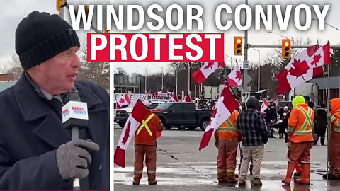 RAW: Update from the Ambassador Bridge Convoy Protest