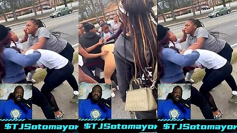 Black Female Students & Mothers Fight To The Death In The Middle Of The Road In Atl!