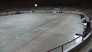 Cleanup, repairs begin at Denver Coliseum after temporary homeless shelter closes