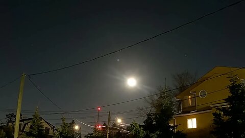 Pink Moon Timelapse - April 16th 2022 Full Moon