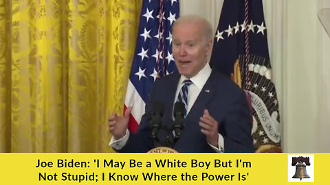Joe Biden: 'I May Be a White Boy But I'm Not Stupid; I Know Where the Power Is'