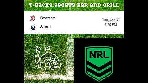 T-Backs Sports Bar and Grill Sports Schedule and Sliders special for Thursday April 18, 2024