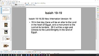 Isaiah 19:19 An Altar to the Lord in the heart and center of Egypt