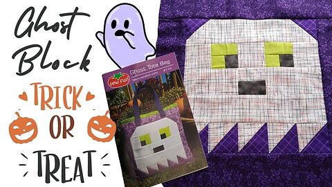 Sew Fun Halloween Ghost Block #trickortreating #homesteading #beginnerfriendly #quilting #juki