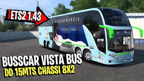 QUE ÔNIBUS TOP - BUSSCAR VISTA BUS DD CHASSI 8X2 15METROS - EURO TRUCK SIMULATOR 2