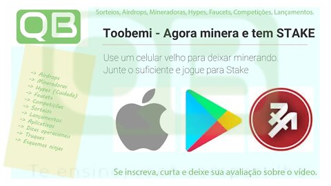 #App #Mineradora #toobemi - Você já viu que tem mineradora no app?