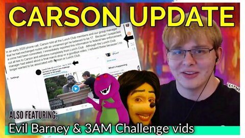 CallMeCarson UPDATE! More 3AM Fails & What Happened To Barney??