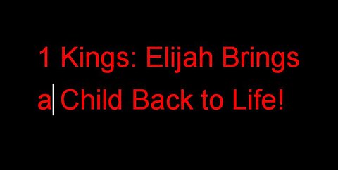 1 Kings and Elijah the Prophet