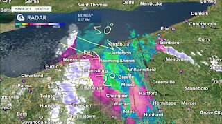 Gusty winds fueling lake effect snow