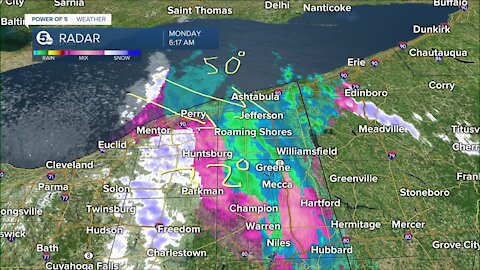 Gusty winds fueling lake effect snow