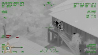 LCSO helicopter video of laser pointer arrest