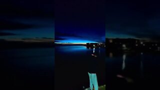 Timelapse of clouds passing at night